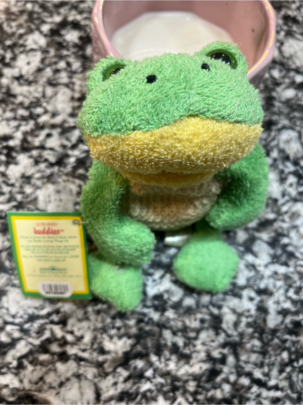Vintage Scrubby Buddies 1999 Be Bop Frog Bath Toy Has Tags But Is Almost 30!